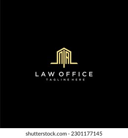 NA initial monogram logo for law office with home office design image