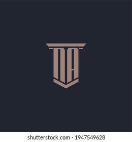 NA initial monogram logo with pillar style design