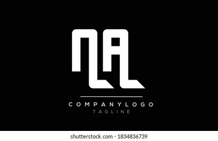 NA initials monogram letter text alphabetdesign