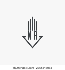 NA initials Real Estate Logo stock illustration. Logo vector