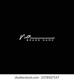 NA letter beauty handwriting vector logo. 