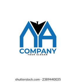 NA letter creative real estate vector logo design.