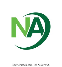 NA letter logo for company, NA icon graphic design template eps vector