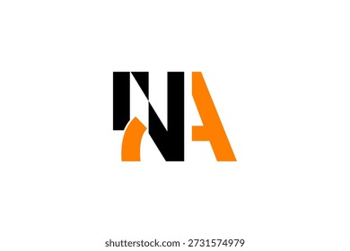 NA Letter Logo Design – Bold, Modern, Minimalist, Geometric Stock Vector Graphic for Branding Use