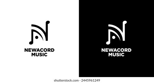 NA Letter Logo Design. The Concept of a Modern Music Logo