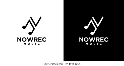 NA Letter Logo Design. The Concept of a Modern Music Logo