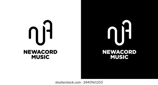 NA Letter Logo Design. The Concept of a Modern Music Logo