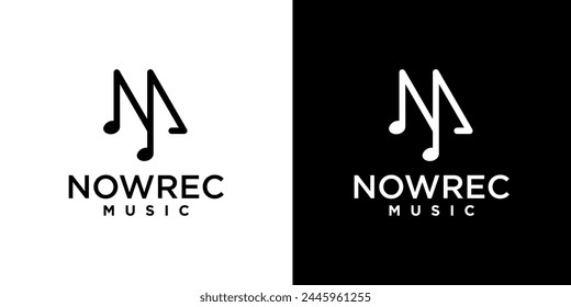 NA Letter Logo Design. The Concept of a Modern Music Logo