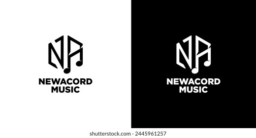 NA Letter Logo Design. The Concept of a Modern Music Logo