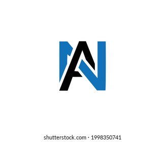 NA And AN Letter Logo Design Creative Modern Vector