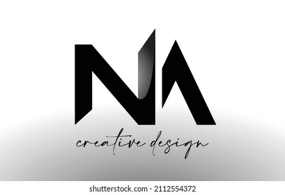 NA Letter Logo Design with Elegant Minimalist Look.NA Icon vector with creative design modern look in black and white vector Illustration.