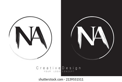 NA letter logo design template vector