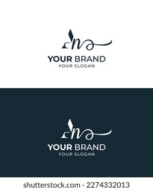 NA, AN letter logo design template elements. Modern abstract digital alphabet letter logo. Vector illustration.