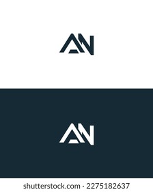 NA, AN letter logo design template elements. Modern abstract digital alphabet letter logo. Vector illustration.