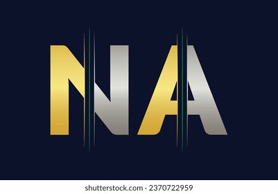 NA Letter logo design vector template.