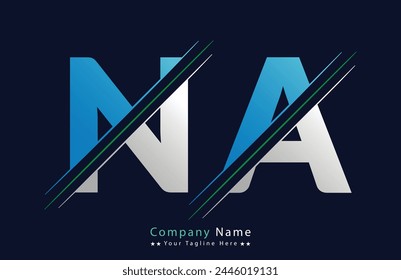 NA Letter logo design vector template.