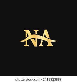 N.A letter Logo elegance Symbol, serif typography vector of initial branding business name logos design