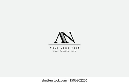 AN or NA letter logo. Unique attractive creative modern initial AN NA A N initial based letter icon logo
