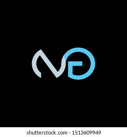 NA Letter monogram with abstrac concept style design