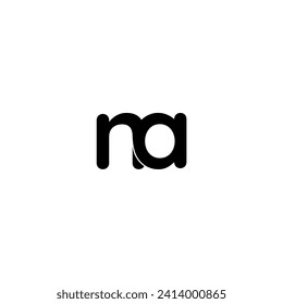 NA letter monogram typography logo vector