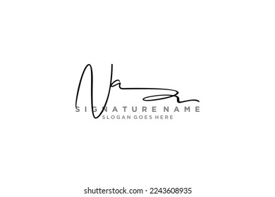 NA Letter Signature Logo Template elegant design logo Sign Symbol template vector icon