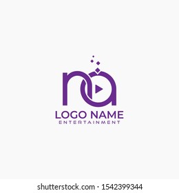 NA letter/Media logo design full vector template for use any purpose