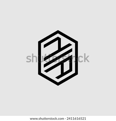 NA line geometric monogram with high quality professional design that will print well