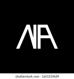 NA logo abstract monogram isolated on black background