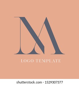 NA logo design. Company logo. Monogram letters N and A.