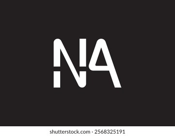 NA Logo Design Template Vector Graphic Branding Element.
