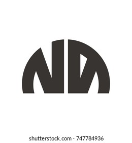 NA logo initial letter design template vector