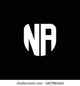 na logo monogram with circular shape shield design template