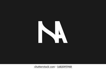 na logo Unique Minimal Style golden and black colour initial based logo design vector illustration
