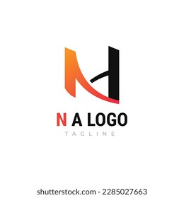 NA or AN logo vector design template, initial Alphabet letter icon logo