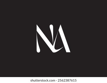 NA Lowercase Letter Initial Logo Design Template Vector Illustration
