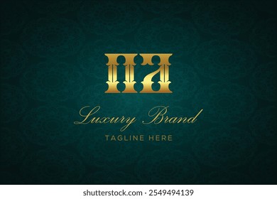 NA LUXURY LETTER LOGO DESIGN. It is a luxury letter monogram logo, this logo is made by combining two letters