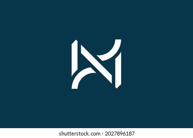 AN or NA minimal logo with monogram style design vector graphic