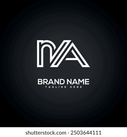 NA AN Modern Unique Letter Line Logo Design. Initial Vector Symbol.