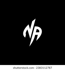 NA monogram esport logo design with cool shape concept in vector