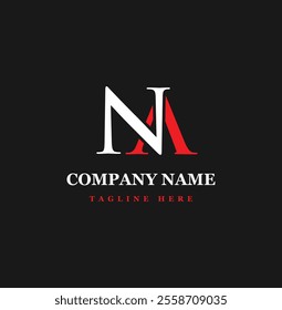 NA monogram logo design. NA creative initials letter logo concept. NA vector letter design.
