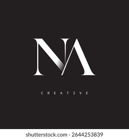 
NA Monogram Logo Minimal Elegant Letter mark for Luxury, Fashion   Creative Brands	
