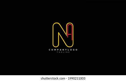 NA AN N AND A Abstract initial monogram letter alphabet logo design