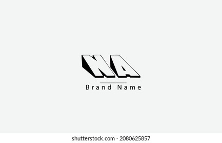 NA AN N A abstract vector logo monogram template