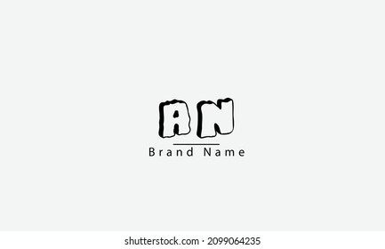 AN NA A N abstract vector logo monogram template