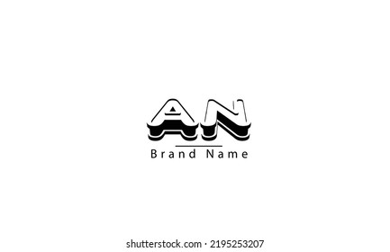 AN NA A N abstract vector logo monogram template