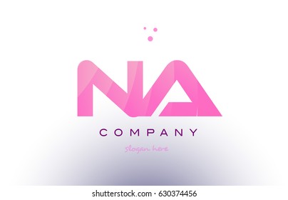 na n a letter alphabet text pink purple dots creative company logo vector icon design template