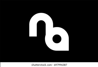 NA N A letter logo combination alphabet vector creative company icon design template modern  black white bold