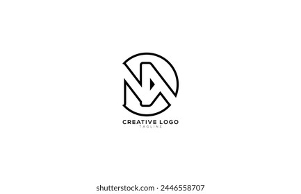 NA NAO Abstract initial monogram letter alphabet logo design