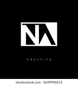 NA Negative Space Monogram – Minimalist Black and White Letter mark Logo for Creative Branding, Fashion Identity and Modern Design Concepts
