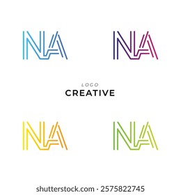 NA, NVA Creative Latter Logo Design. Monogram Design. By Custom Branding Logo. Creative Logo Design. Vector illustration. Modern Design. Logo Template.